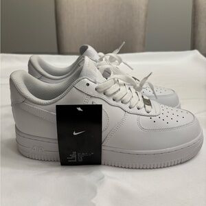 Nike Air Force 1 All-White Sneakers Man’s size 7.5 Women’s size 8.5